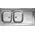 Zlewozmywak Kuchinox SK6_021T / KUCHINOX / ZLEW / STALOWY NAKŁADANY 60X120 2KOM  Z OC. GŁADKI + SYFON (OKS_B14K)  / 13888494 8697419566344