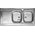 Zlewozmywak Kuchinox SK6_021T / KUCHINOX / ZLEW / STALOWY NAKŁADANY 60X120 2KOM  Z OC. GŁADKI + SYFON (OKS_B14K)  / 13888494 8697419566344