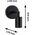 Kinkiet Paulmann Kinkiet ścienny RAVI E27 max.60W IP44 230V czarny matowy / metal 13897642 4000870711392