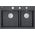 Zlewozmywak GraniteQ MARC 120 WORKSTATION GraniteQ zlewozmywak 2-komorowy 760*500*235 mm black diamond + syfon push to open + dozownik stal szcz.+ wkładka ociekowa+ Qmata 13916761 5905505508219