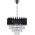 Lampa wisząca Mdeco Elem Toledo 6260/4 8C BL lampa wisząca zwis 4x40W E14 chrom/transparentna/czarna 13935332 5907737334918