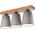 Lampa sufitowa Lamkur Lamkur Lula 47652 plafon lampa sufitowa boho drewniany materiałowe klosze 3x60W E27 szary/drewno 13940628 5907687447652