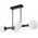 Lampa wisząca Lamkur Lamkur Astro 45061 lampa wisząca zwis modernistyczna ball kule szklane klosze 4x5W G9 biała/czarna 13940630 5907687445061