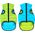 DOGGY XS 25 KURTKA AIRYVEST DWUSTRONNA JASNOZIELONA + NIEBIESKA 13940774 5902414551466
