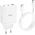 Ładowarka Hoco HOCO ładowarka sieciowa 2 x Typ C + USB A + kabel Typ C do Typ C PD QC3.0 3A 35W N33 biała 13968324 6942007621090