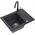 Zlewozmywak BEN 116 zlewozmywak granitowy black dotted 55x44 z czarną baterią ze stałą wylewką, ze stalowym syfonem i zaślepką 14010809 5905505505959