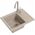 Zlewozmywak BEN 116 zlewozmywak granitowy river sand 55x44 z beżową baterią ze stałą wylewką, z beżowym syfonem i beżową zaślepką 14010814 5905505505997