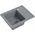 Zlewozmywak BEN 116 zlewozmywak granitowy silver stone 55x44 z szarą baterią z elastyczną wylewką, z szarym syfonem i szarą zaślepką 14010820 5905505506031