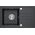 Zlewozmywak BEN 111 zlewozmywak granitowy black dotted 70x44 z czarną baterią z elastyczną wylewką, ze stalowym syfonem i zaślepką 14010825 5905505506192