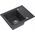 Zlewozmywak BEN 116 zlewozmywak granitowy black dotted 55x44 z czarną baterią z elastyczną wylewką, ze stalowym syfonem i zaślepką 14010830 5905505506017