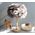 OEM Lampka nocna z piórkiem Art Deco niebieska CBDPH 14060070 5903396266324