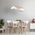 Lampa wisząca TKKRYWULT Tk Lighting Oslo 4713 lampa wisząca zwis 2x15W E27 biała/drewniana 14077279 5901780547134