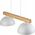 Lampa wisząca TKKRYWULT Tk Lighting Oslo 4713 lampa wisząca zwis 2x15W E27 biała/drewniana 14077279 5901780547134