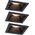 Paulmann Oprawa do wbudowania EBL COLE SET 3-STEP DIM  zestaw 3x6W 3x470lm 2700K IP44 230V czarny / aluminium 14104931 4000870931257