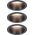 Paulmann Oprawa do wbudowania EBL COLE SET COIN 3-STEP DIM  zestaw 3x6W 3x470lm 2700K IP44 230V czarny matowy / aluminium 14104936 4000870948699