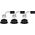 Paulmann Oprawa do wbudowania EBL COLE SET COIN 3-STEP DIM  zestaw 3x6W 3x470lm 2700K IP44 230V czarny matowy / aluminium 14104936 4000870948699