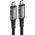 Kabel USB Acefast Kabel Acefast C1-09 USB-C / USB-C USB4 PD3.1 5A 1m - szaro-czarny 14127420 6974316282631