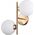 Kinkiet Italux Italux Mirellio WL-66463-2-HB kinkiet lampa ścienna 2x5W G9 biały/mosiądz 14152818 5902854538843