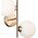 Kinkiet Italux Italux Mirellio WL-66463-2-HB kinkiet lampa ścienna 2x5W G9 biały/mosiądz 14152818 5902854538843