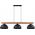 Lampa wisząca TKKRYWULT Tk Lighting Oslo 4710 lampa wisząca zwis 3x15W E27 czarna/drewniana 14158696 5901780547103