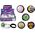LeanToys Piłka Do Obijania Na Gumce Opaska Struktury Kolorowa 6cm 14190970 5905991030904