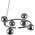 Lampa wisząca TKKRYWULT TK Lighting Anabelle 6843 lampa wisząca zwis 6x6W G9 czarna/grafitowa 14215401 5901780568436
