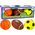 LeanToys Zestaw Miękkich Piłek Sportowych 3w1 Piłka Nożna Koszykówka LEAN Toys 14255172 5905214974299