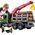 LeanToys Ciężarówka Z Dźwigiem Transport Drewna Światła Dźwięki