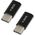 Adapter USB iBOX USB-C - microUSB Czarny  (IAMCS2)