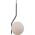 Lampa wisząca Italux Loftowa LAMPA wisząca CARIMI PND-3300-1-BK metalowa OPRAWA szklany ZWIS kula grafitowa biała