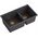 Zlewozmywak GraniteQ CLARK 842 Hard Rock GraniteQ zlewozmywak 2-komorowy podwieszany 840x485x255 mm onyx + odpływ miedziany, syfon save space + zaczepy