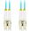 Lanberg PATCHCORD ŚWIATŁOWODOWY MM LC/UPC-LC/UPC DUPLEX 3.0MM OM3 50/125 LSZH 10M AQUA LANBERG