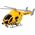 LeanToys Helikopter Ratunkowy Ambulans Żółty Dźwięk Światła Śmigła