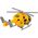 LeanToys Helikopter Ratunkowy Ambulans Żółty Dźwięk Światła Śmigła