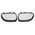 MTuning Grill sportowy pojedyncze żeberka Matt Black  BMW 5 (E60) Sedan (E61) Touring 2003-2010