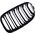 MTuning Grill sportowy podwójne żeberka Matt Black BMW 1 F20 F21 przed liftem 2011-2015