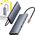 Baseus Hub 13w1 Baseus PortalJoy USB-C do HDMI+DP+VGA+C+USB+PD+RJ45+SD/TF+3.5mm (szary)