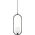 Lampa wisząca Italux Modernistyczna lampa wisząca Lupus do salonu czarna biała