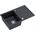 Zlewozmywak GraniteQ MORGAN 111 GraniteQ zlewozmywak black diamond z syfonem Push To Open 1-komorowy z/o / elementy stal szlachetna