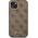 Guess Etui Guess do iPhone 14 6,1" brązowy/brown hard case 4G Vintage Gold Logo