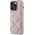 Guess Guess GUHCP15LPSQSQSP iPhone 15 Pro 6.1" różowy/pink hardcase Quilted Metal Logo