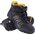 Elbrus OUTDOOR ERIMLEY MID WP TEEN BLACK/DARK TILE BLUE/ORANGE 37