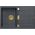 Zlewozmywak Owen OWEN 111 GraniteQ zlewozmywak z syfonem Push 2 Open 1-komorowy z/o (760x500x215| kom. 330x430) black diamond / elementy złote