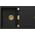 Zlewozmywak Owen OWEN 111 GraniteQ zlewozmywak z syfonem Push 2 Open 1-komorowy z/o (760x500x215| kom. 330x430) pure carbon / elementy złote