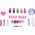 Canenco Create it! Walizka zestaw pachnący make-up i manicure z brokatem