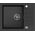 Zlewozmywak GraniteQ PETER 116 GraniteQ zlewozmywak granitowy pure carbon 1-komorowy z/o (62x50x20) z syfonem pure carbon i zaślepką kol. czarny