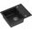 Zlewozmywak GraniteQ PETER 116 GraniteQ zlewozmywak granitowy pure carbon 1-komorowy z/o (62x50x20) z syfonem pure carbon i zaślepką kol. czarny