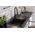 Zlewozmywak GraniteQ PETER 111 GraniteQ zlewozmywak granitowy pure carbon 1-komorowy z/o (78x50x20) z syfonem pure carbon i zaślepką kol. czarny