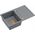 Zlewozmywak GraniteQ MORGAN 111 GraniteQ zlewozmywak silver stone z syfonem Push To Open 1-komorowy z/o / elementy miedziane