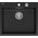 Zlewozmywak GraniteQ MORGAN 110 GraniteQ zlewozmywak pure carbon z syfonem Push To Open stal szlachetna 1-komorowy b/o + zaczepy 4 szt